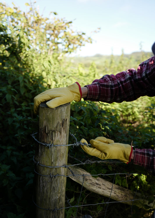 Lined Leather Gardening Gloves