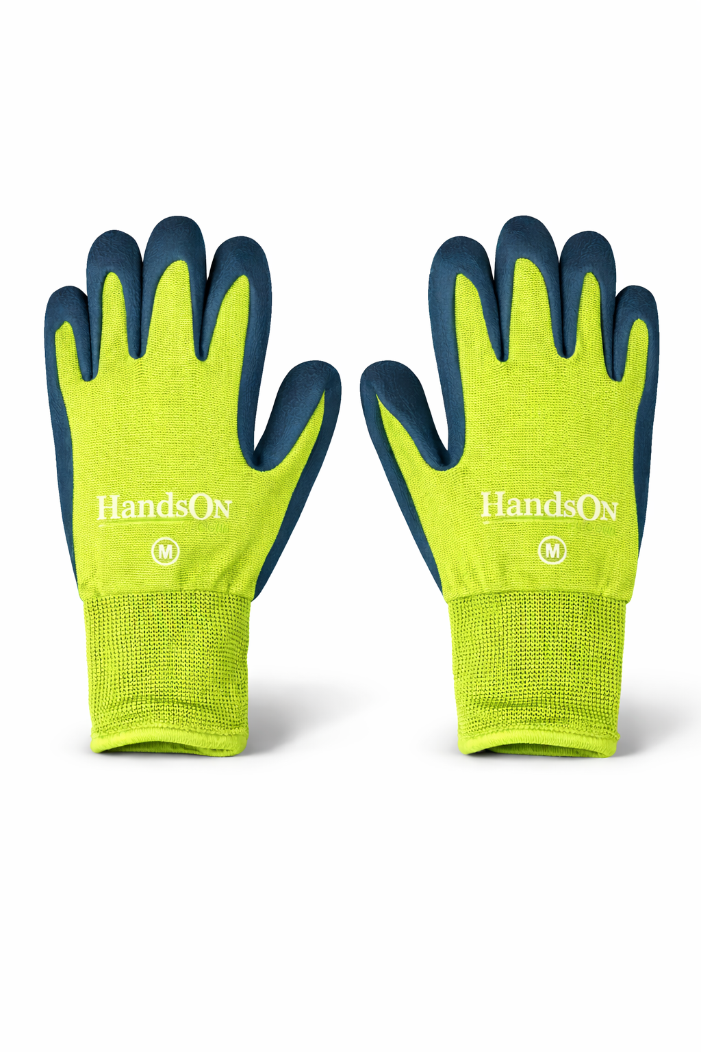 HandsON general purpose all-round, Lime garden & yard glove featuring textured latex grip and flexible fabric back