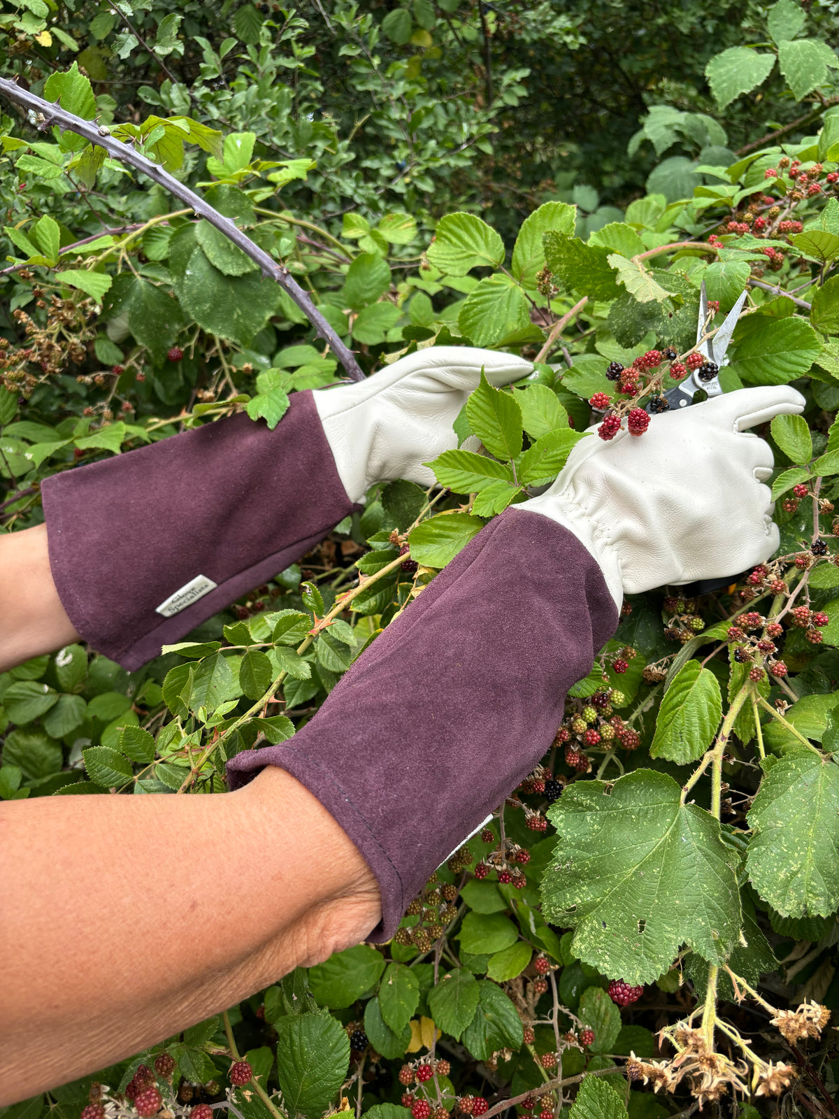 Leather Gauntlet Gardening Gloves