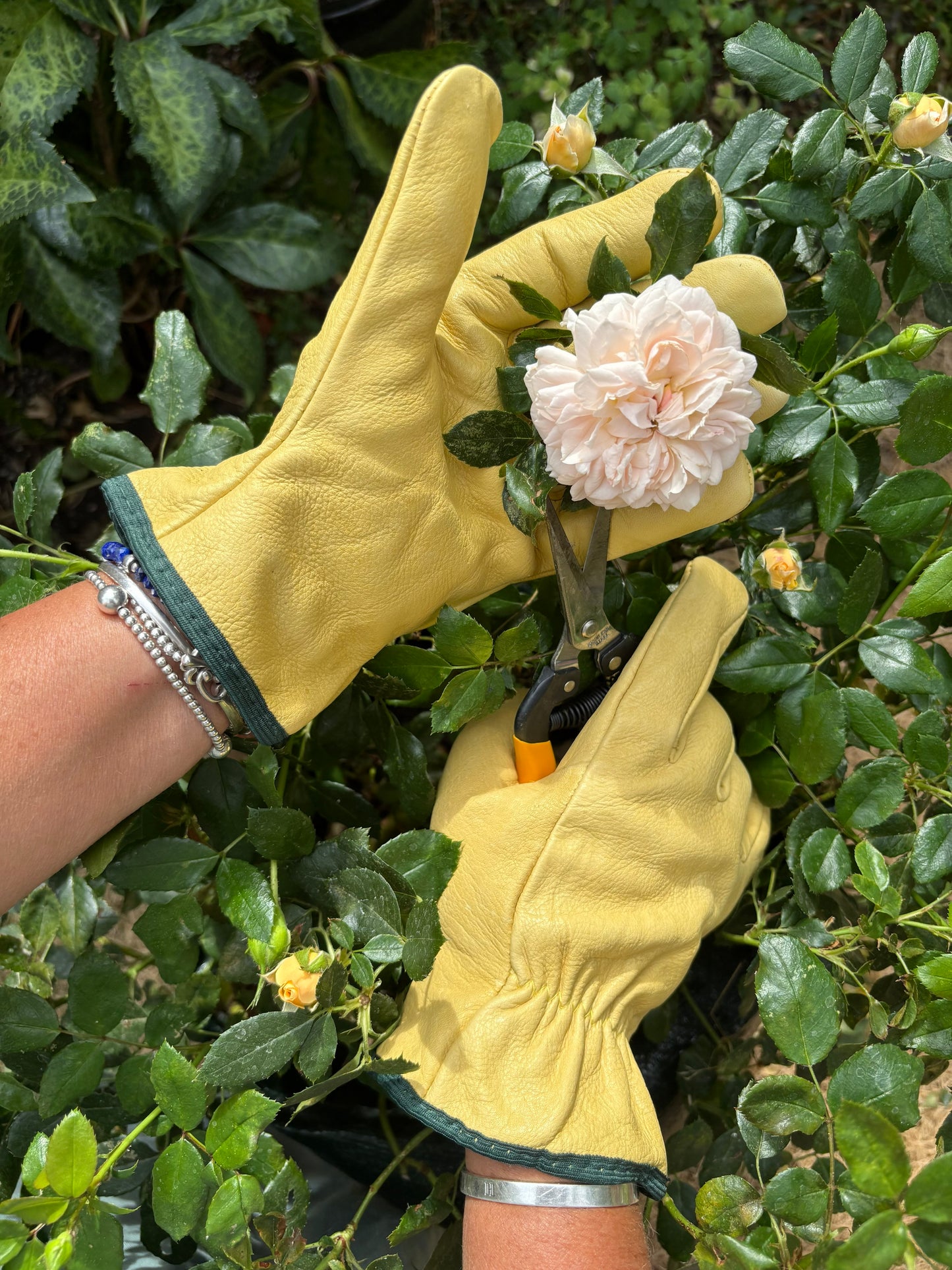 Lined Leather Gardening Gloves