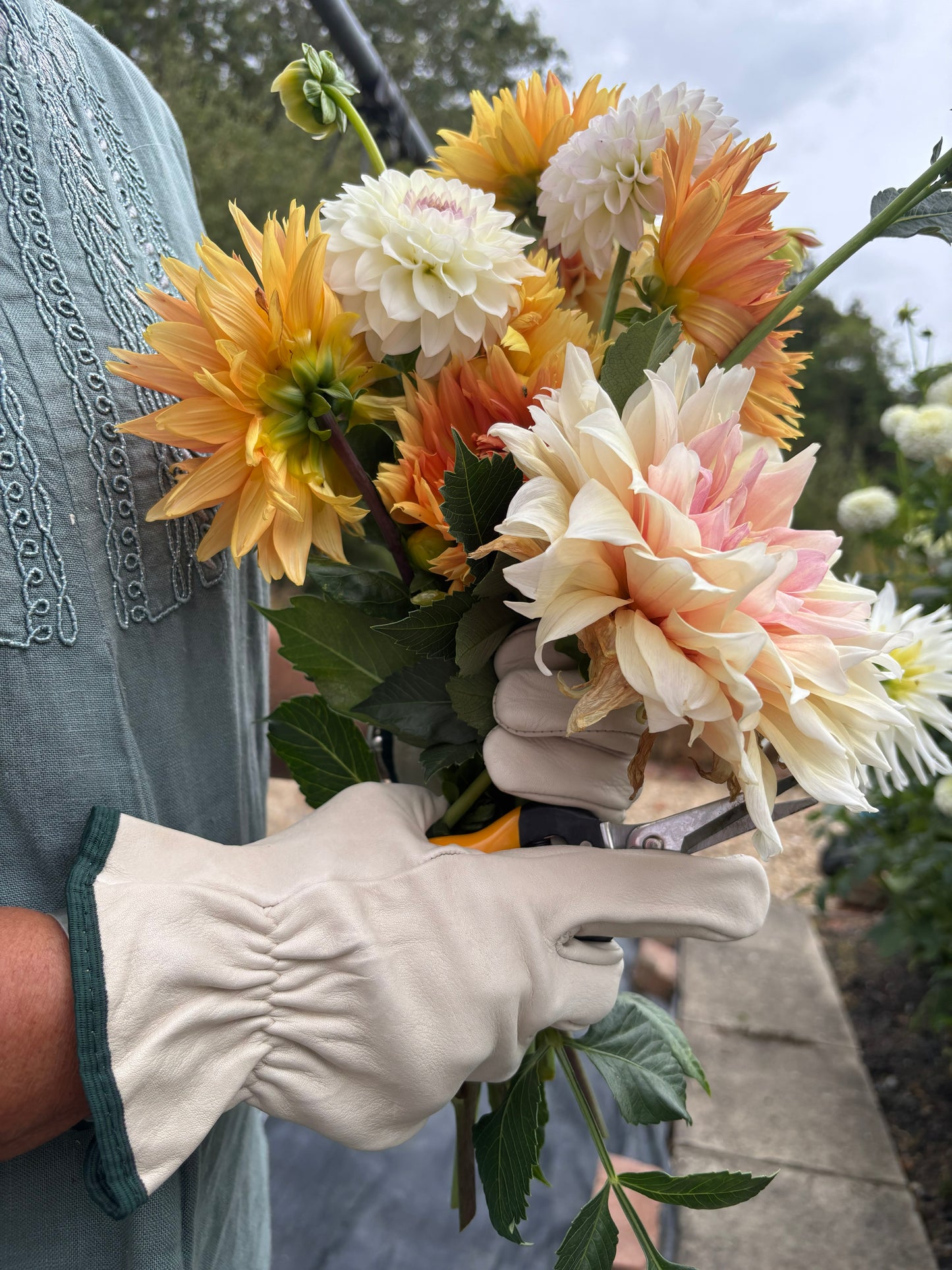 Unlined Leather Gardening Gloves